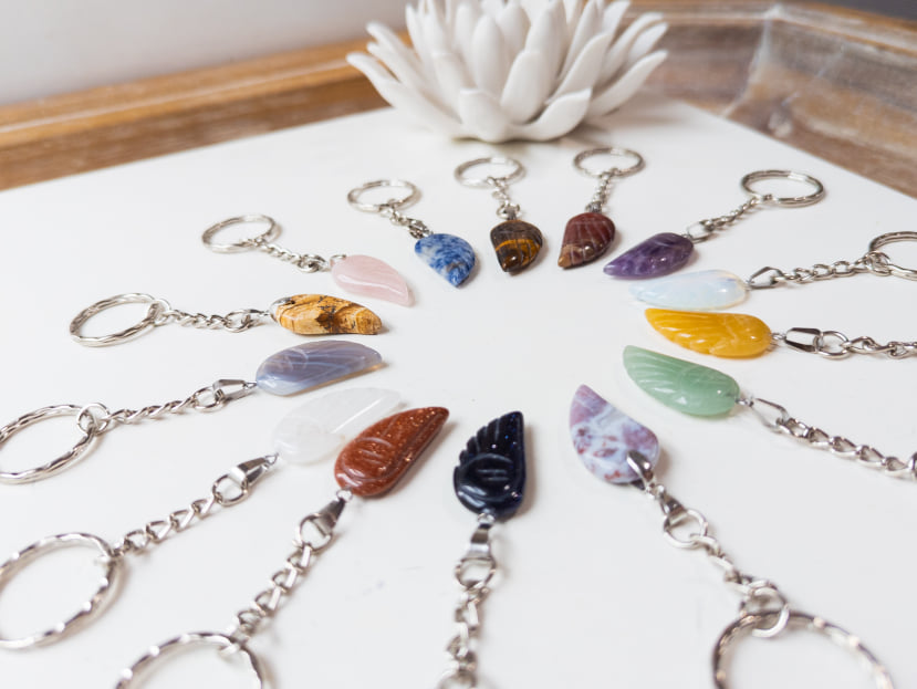 Angel Wing Crystal Keychain