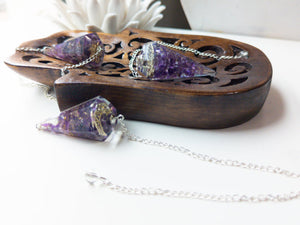 Amethyst Orgone Pendulum