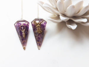 Amethyst Orgone Pendulum