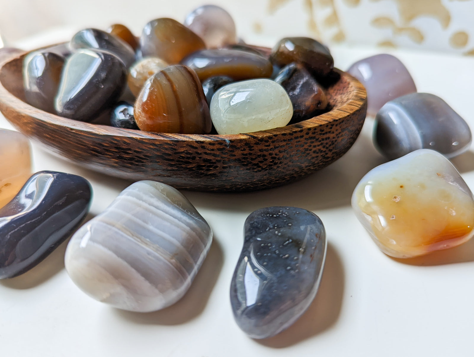 Agate Multicolored Tumbled Stone