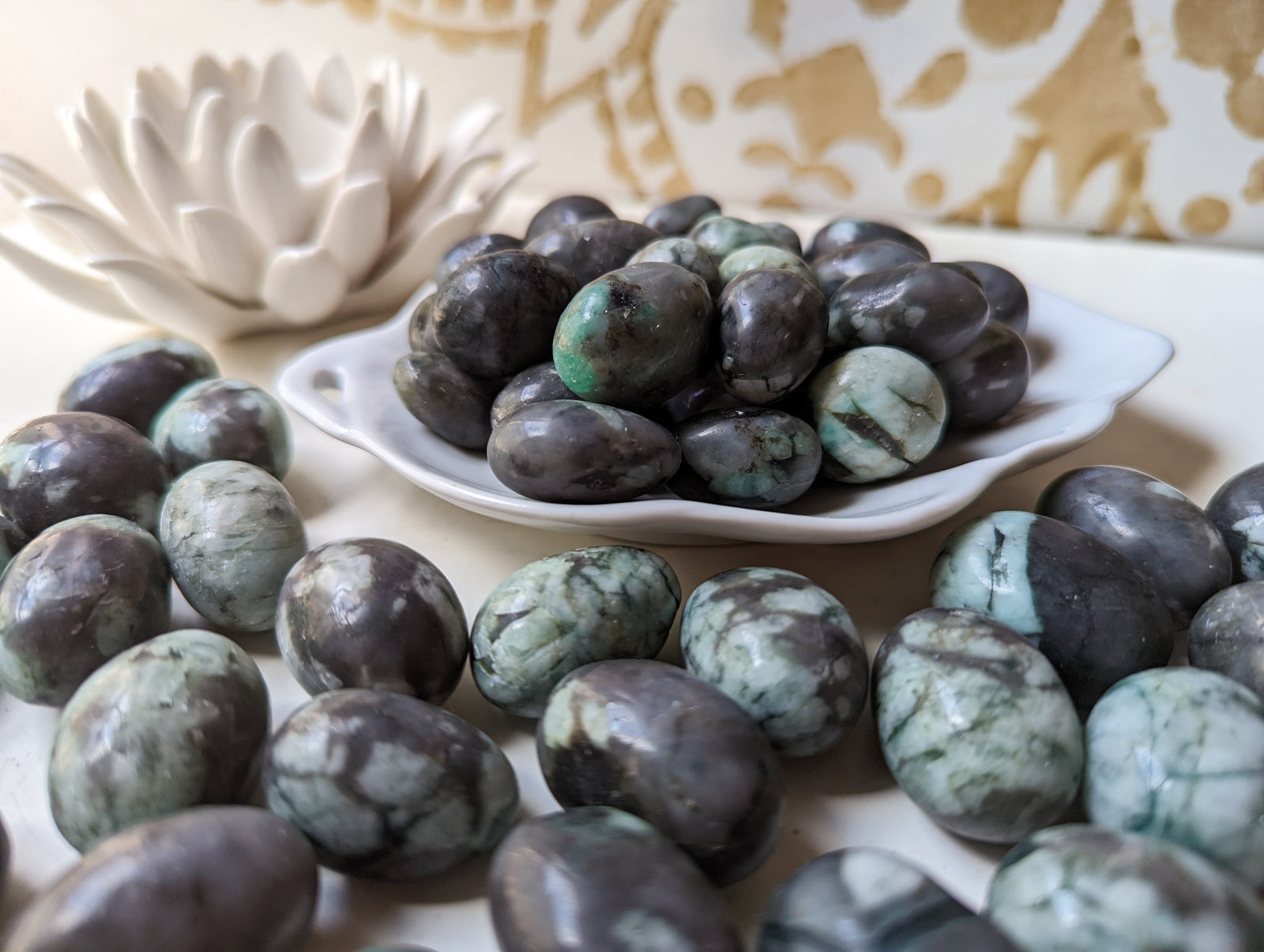 Dendritic Opal Tumbled Stone