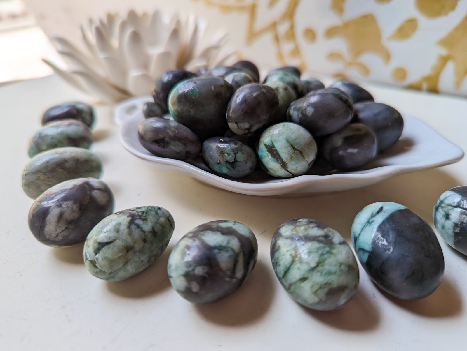 Dendritic Opal Tumbled Stone