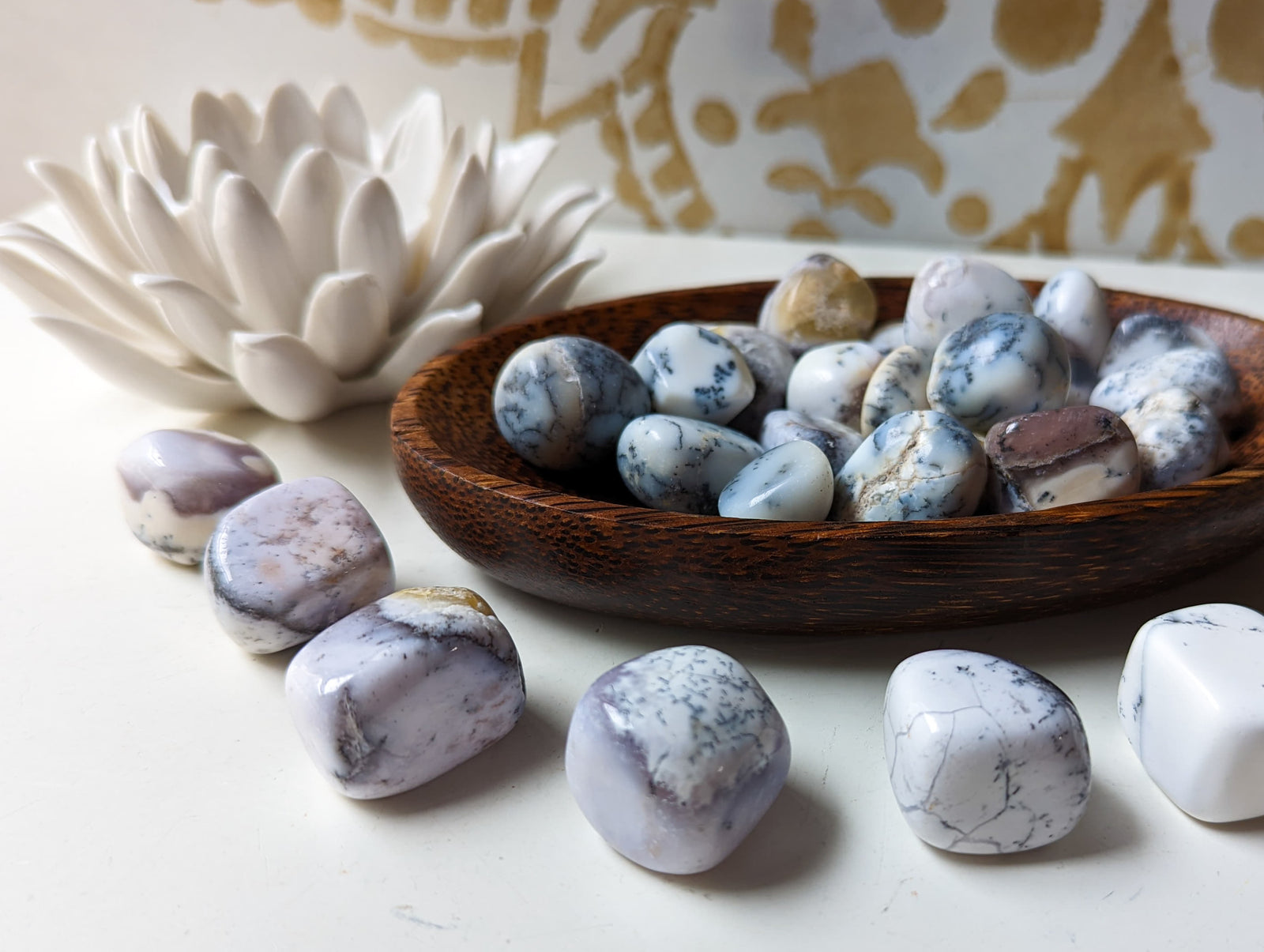 Dendritic Opal Tumbled Stone