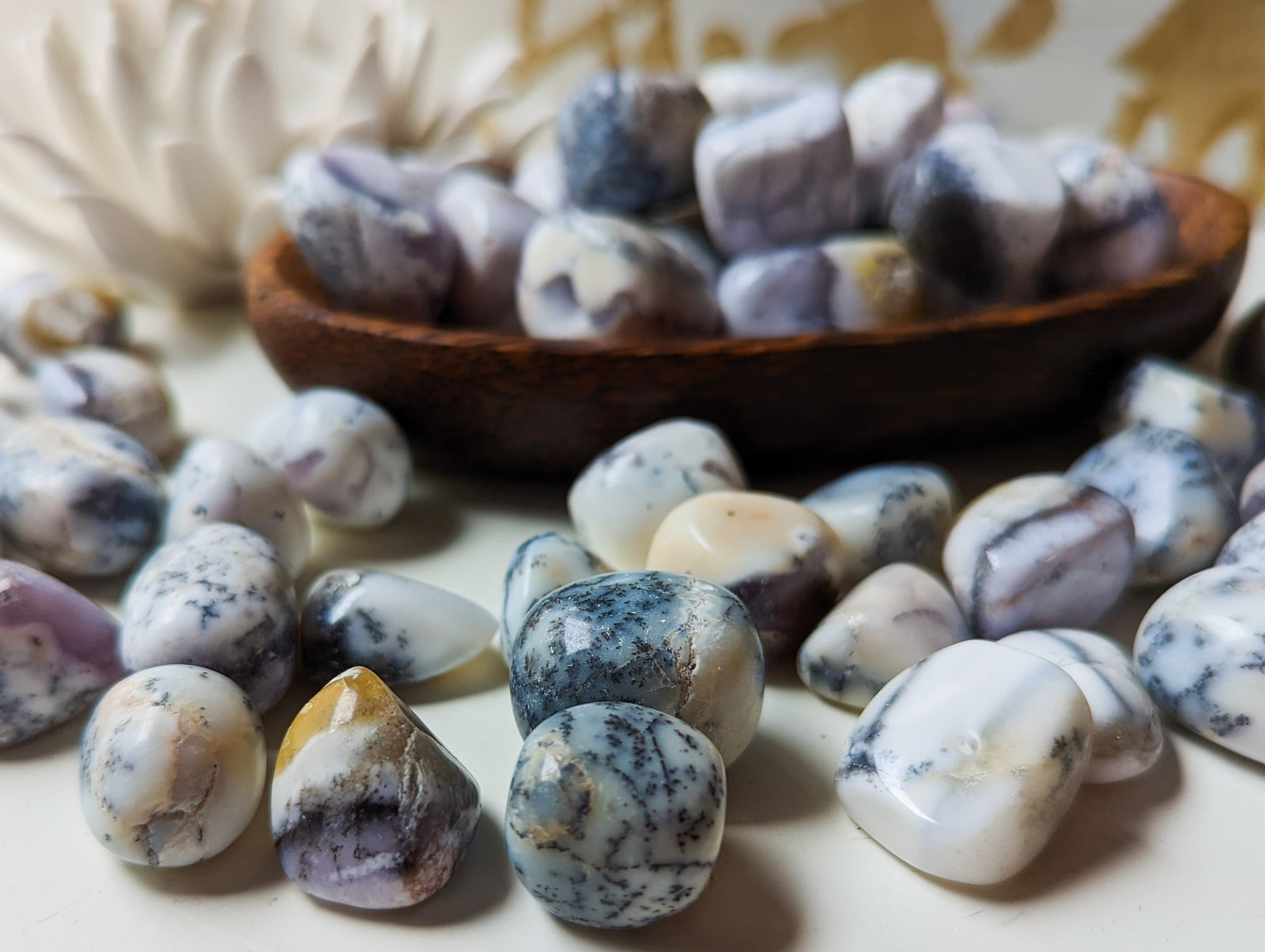 Dendritic Opal Tumbled Stone