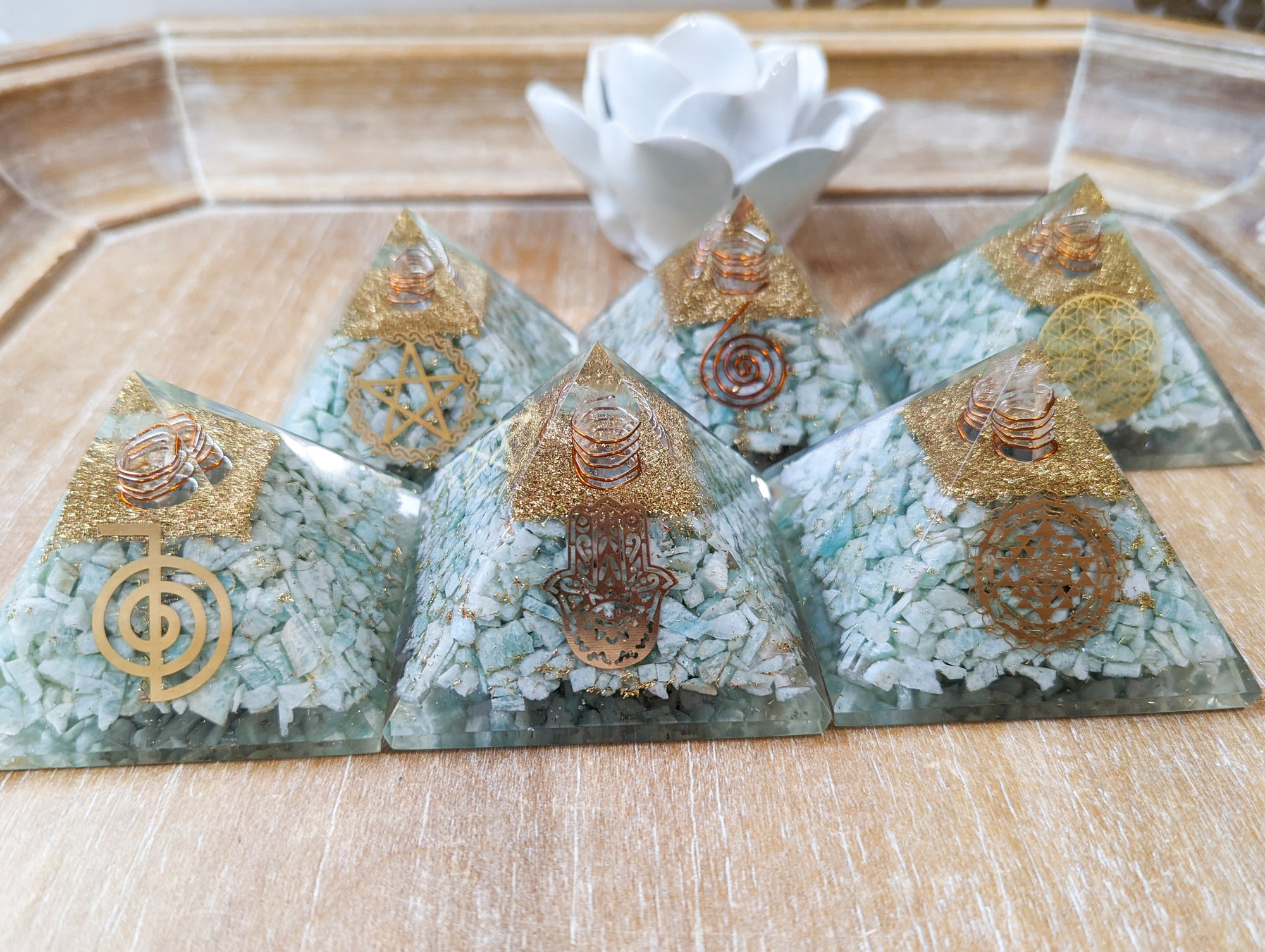 Amazonite Orgone Pyramid