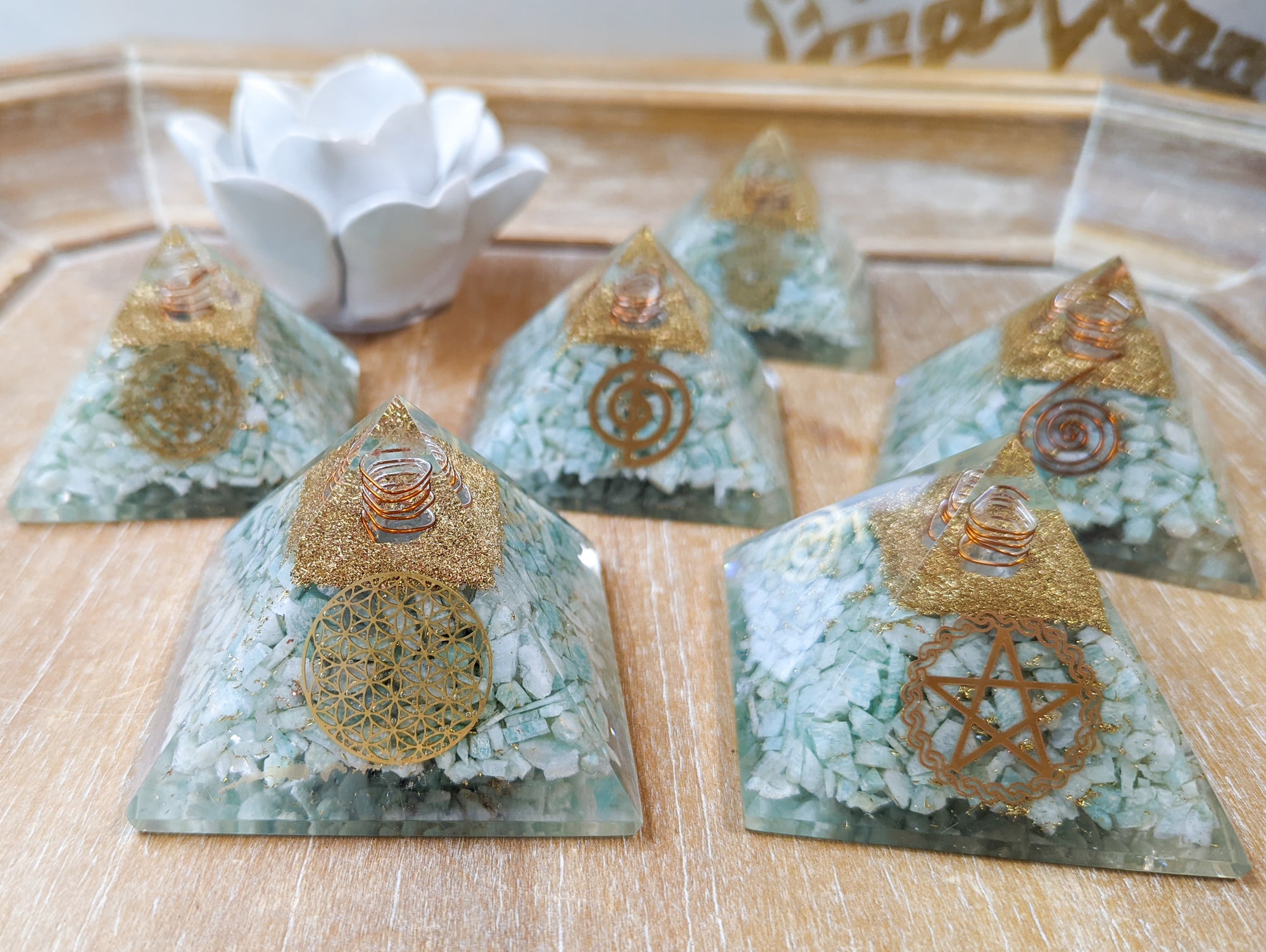 Amazonite Orgone Pyramid