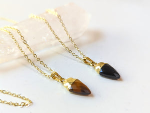 Faceted Arrowhead Gold Necklace