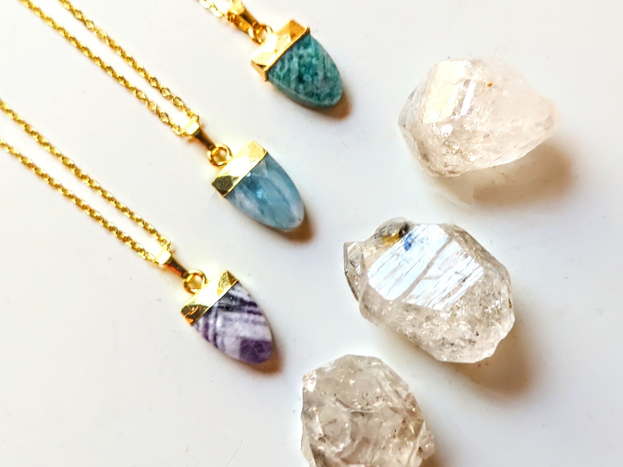 Faceted Popsicle Gold Necklace