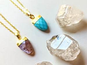 Faceted Popsicle Gold Necklace