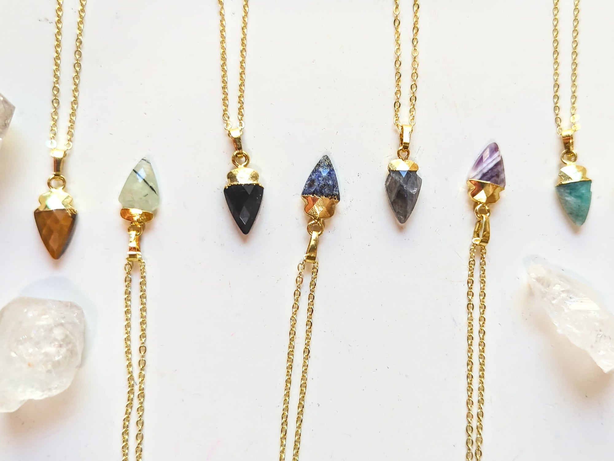 Faceted Arrowhead Gold Necklace