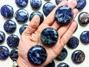 Sodalite UFO Palm Stone