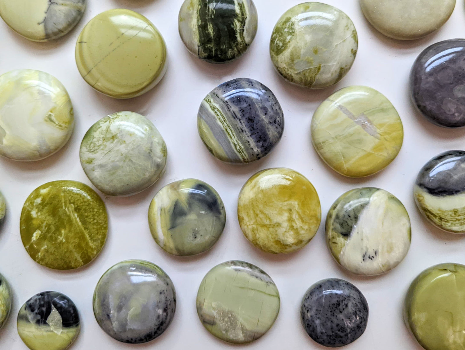 Serpentine UFO Crystal Palm Stone