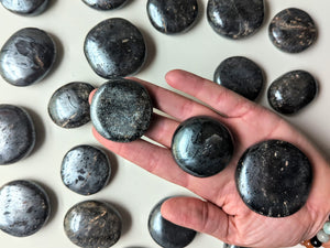 Hematite UFO Palm Stone