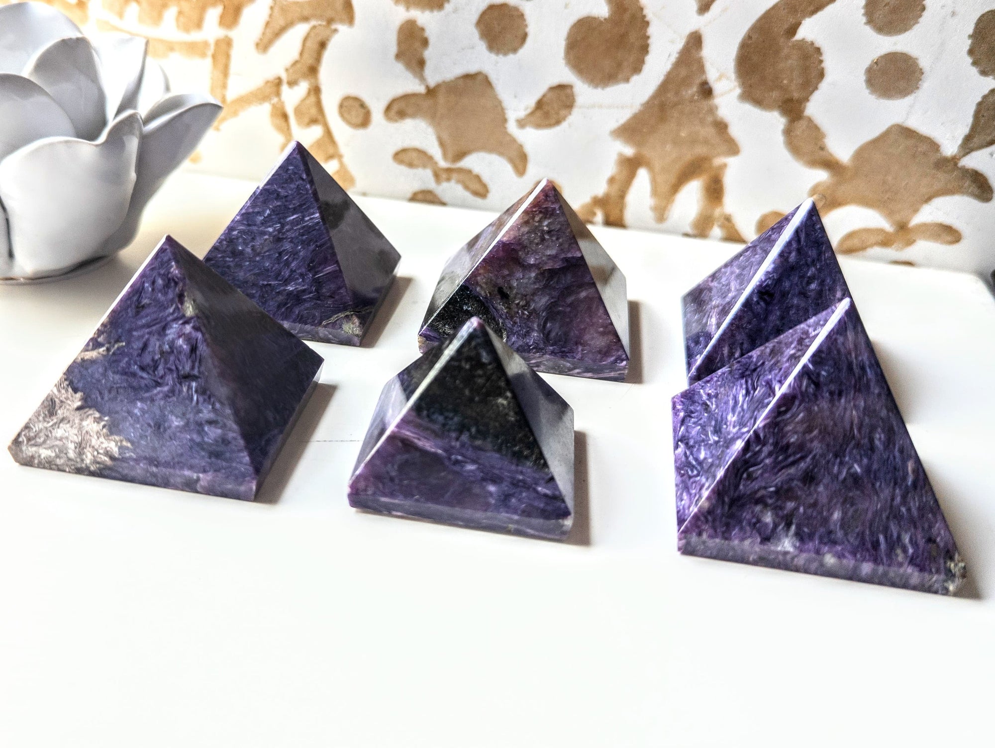 Charoite Crystal Pyramid