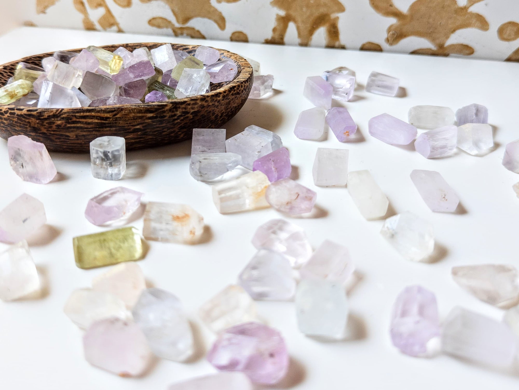 Kunzite || Faceted Crystal Tumbles