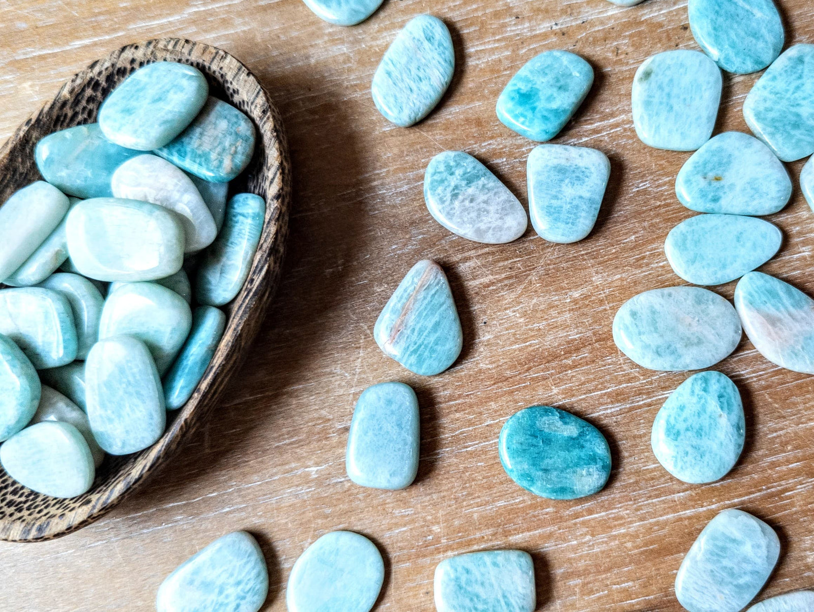 Mini Amazonite Crystal Flat Pieces