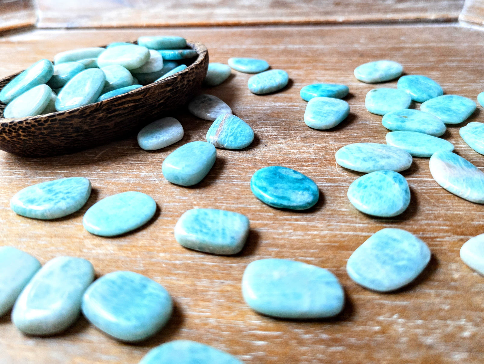 Mini Amazonite Crystal Flat Pieces