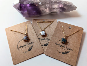 Crystal Star Gold Pendant Necklaces