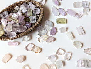 Kunzite || Faceted Crystal Tumbles