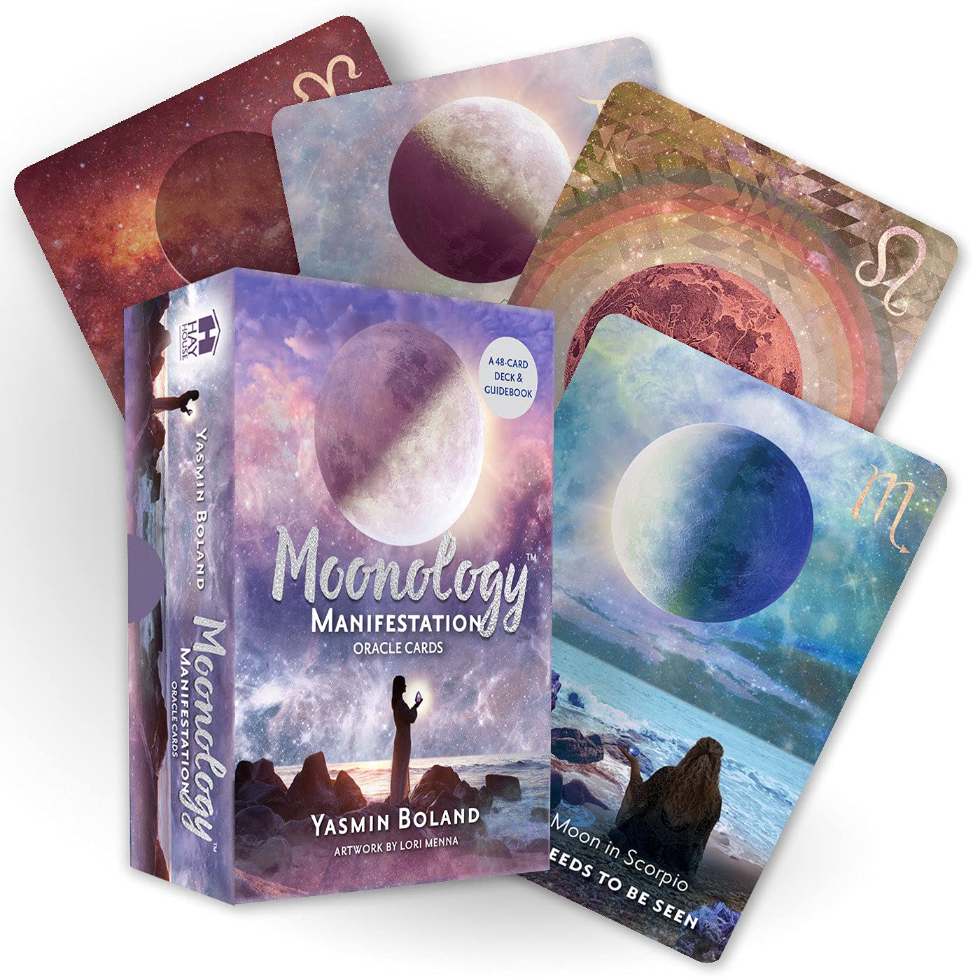 Moonology™  Manifestation Oracle: A 48-Card Deck and Guidebook || Yasmin Boland