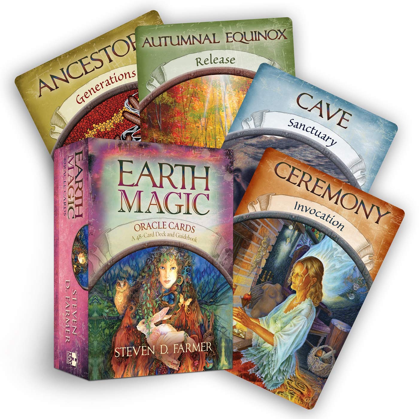 Earth Magic Oracle Cards: A 48-Card Deck and Guidebook || Steven D. Farmer