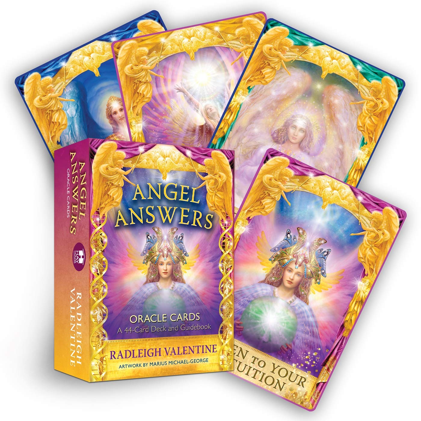 Angel Answers Oracle Cards: A 44-Card Deck and Guidebook || Radleigh Valentine