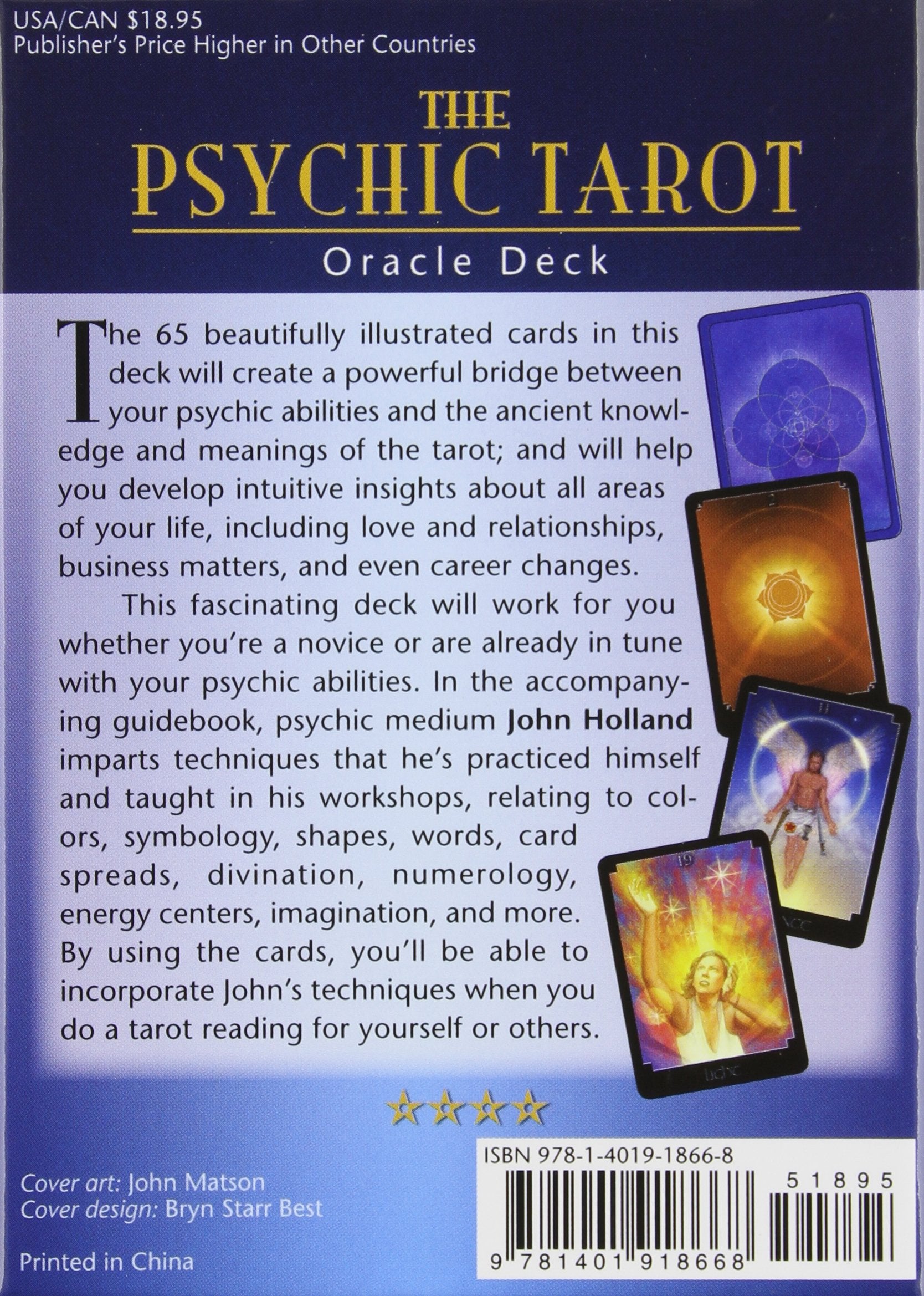 The Psychic Tarot Oracle Cards: 65-Card Deck & Guidebook || John Holland
