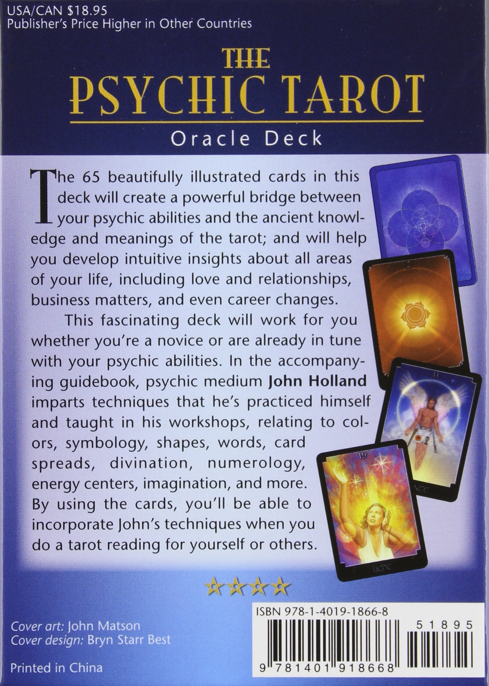 Psychic Tarot Oracle Cards: 65-Card Deck & Guidebook || John Holla -