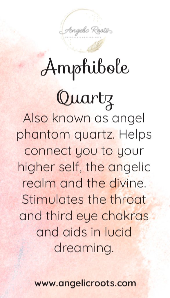 Amphibole Quartz Crystal Card