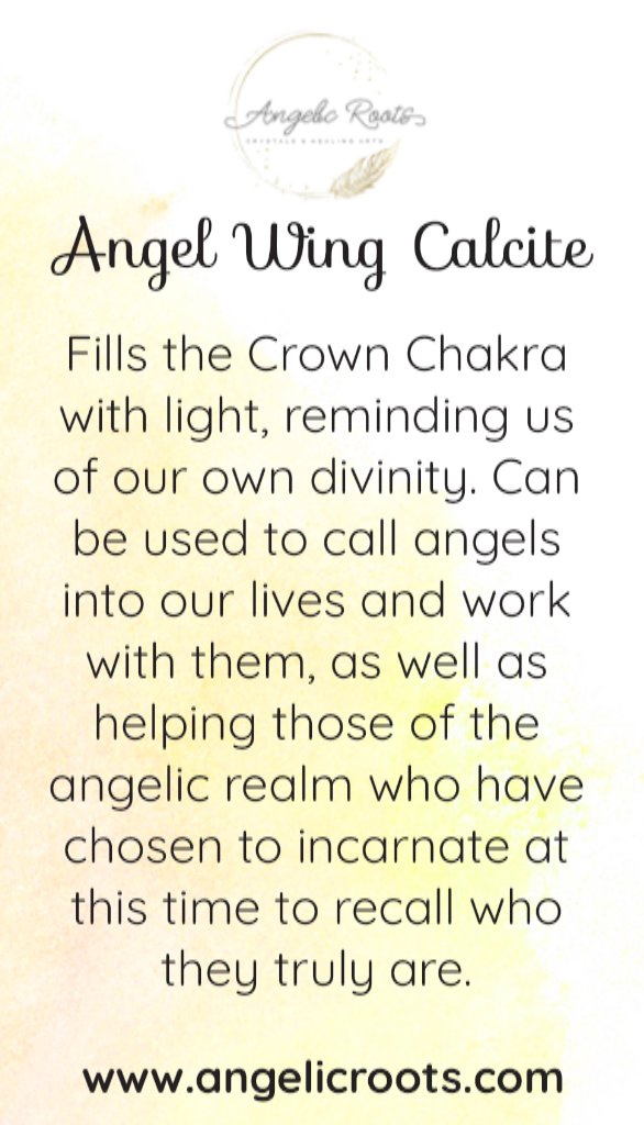 Angel Wing Calcite Crystal Card