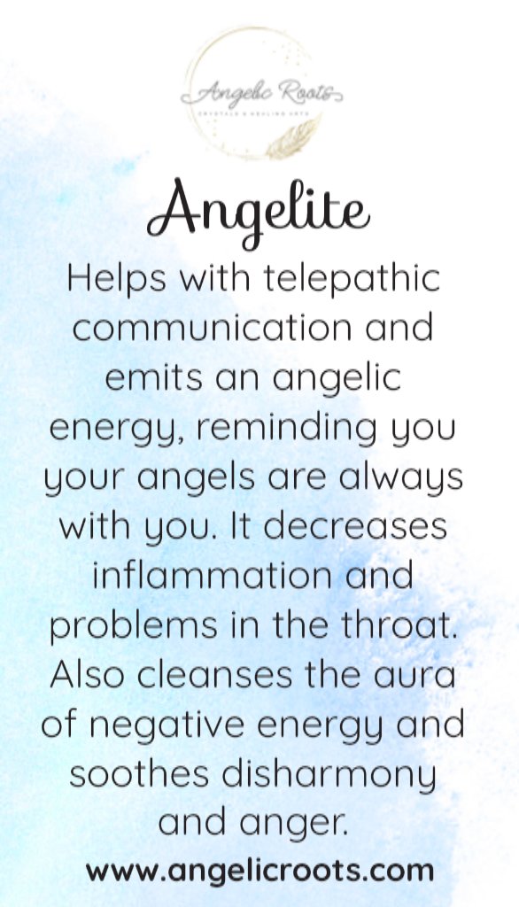 Angelite Crystal Card