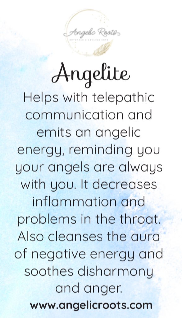 Angelite Crystal Card
