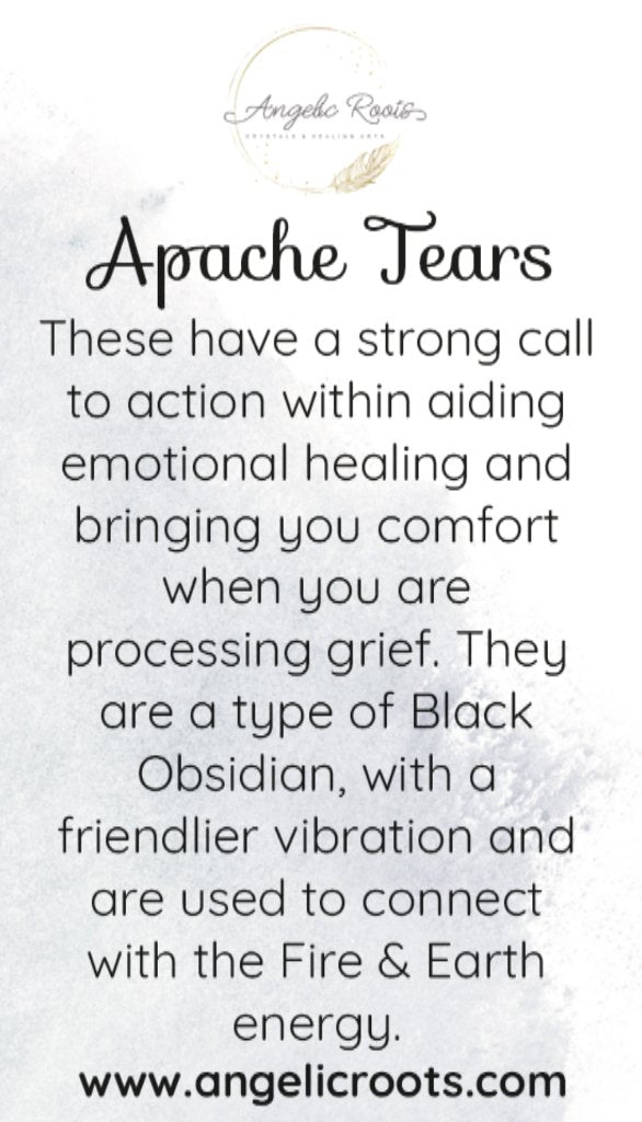 Apache Tears Crystal Card