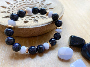 Blue Sandstone & Blue Lace Agate || Reiki Infused