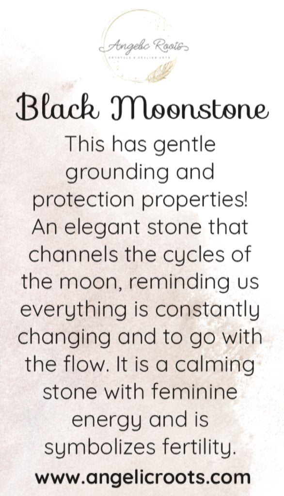 Black Moonstone Crystal Card