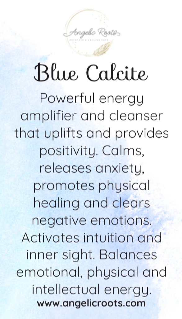 Blue Calcite Crystal Card