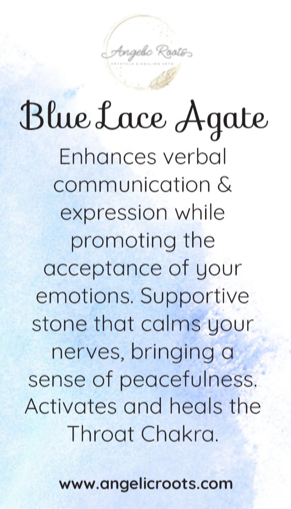 Blue Lace Agate Crystal Card