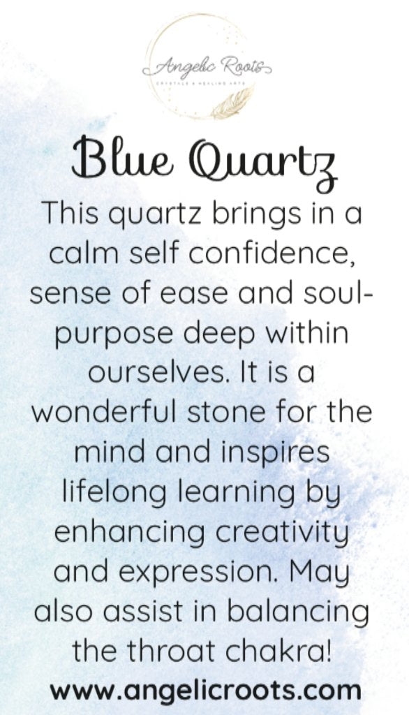 Blue Quartz Crystal Card