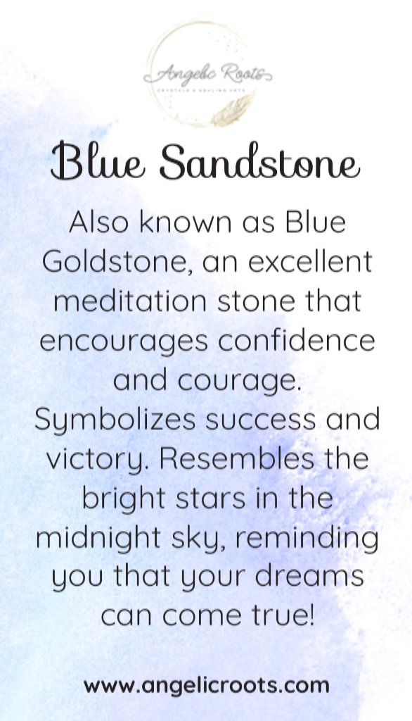 Blue Sandstone Crystal Card