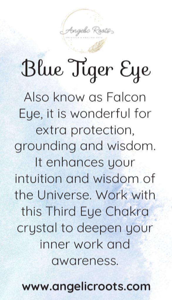 Blue Tiger Eye Crystal Card