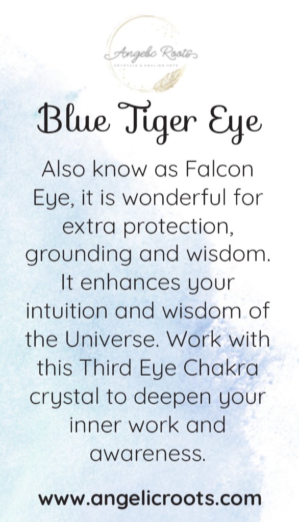 Blue Tiger Eye Crystal Card