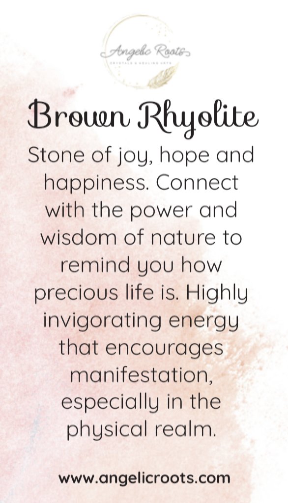 Brown Rhyolite Crystal Card