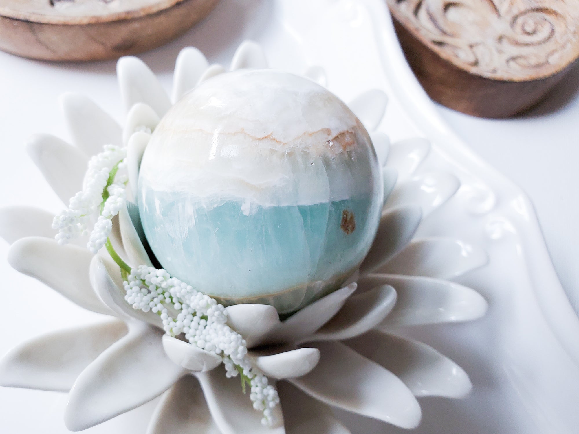 Caribbean Blue Calcite Sphere