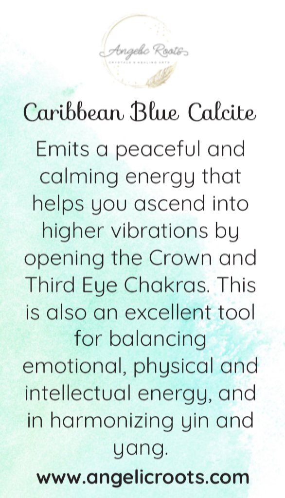 Caribbean Blue Calcite Crystal Card