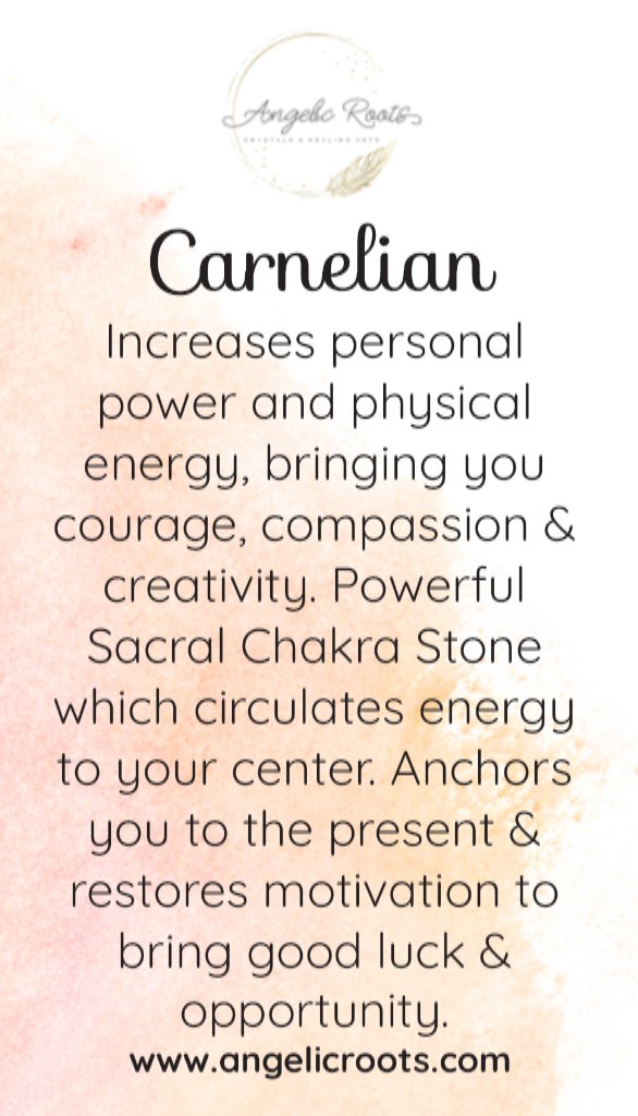 Carnelian Crystal Card