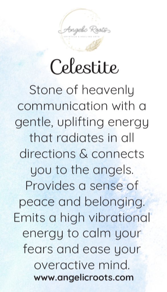 Celestite Crystal Card