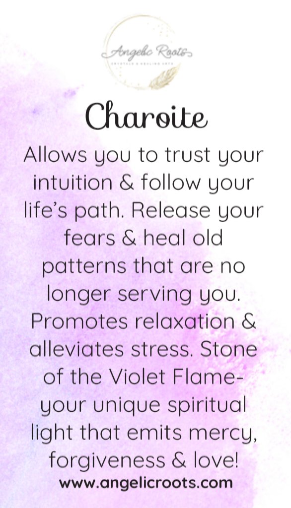 Charoite Crystal Card