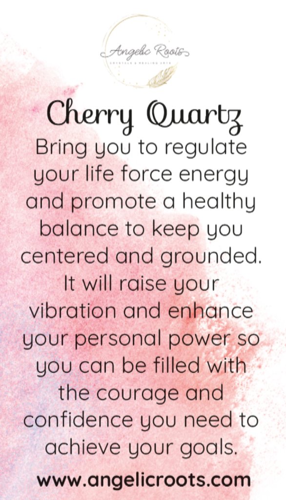 Cherry Quartz Crystal Card