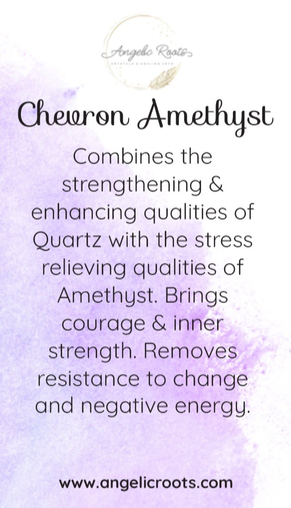 Chevron Amethyst Crystal Card