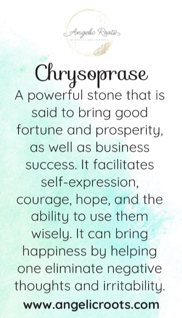 Chrysophrase Crystal Card